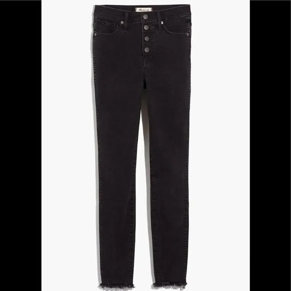 Madewell 10” High Rise Skinny Black size 24 - Picture 2 of 9